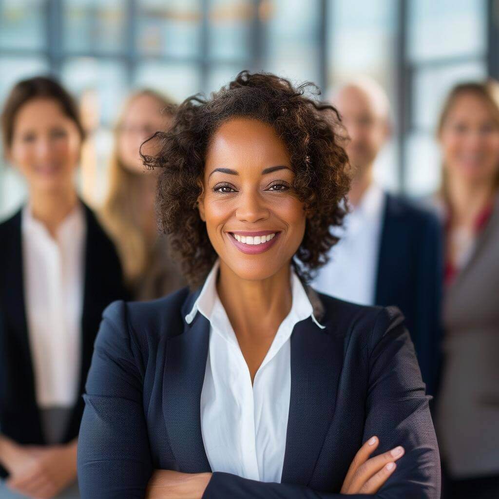 legacy business woman in group